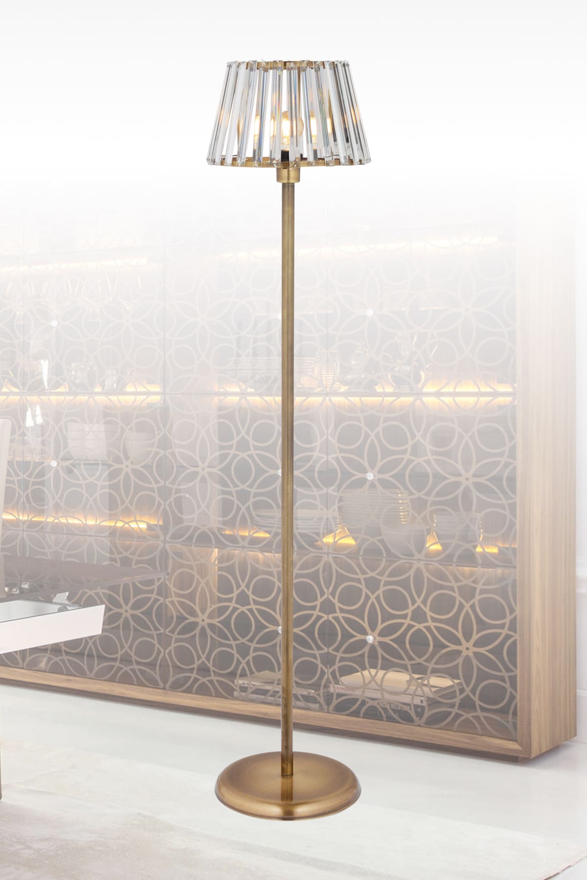 Gaye Taşlı Lambader Avize - Ronisu Aydınlatma